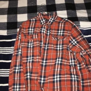 Orange/blue flannel